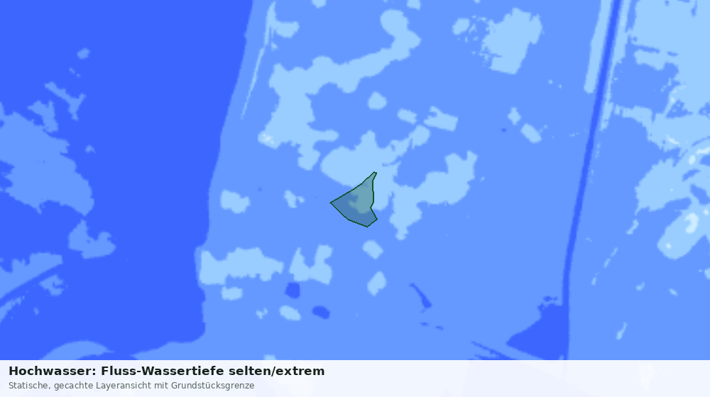 Statische Kartenansicht: Hochwasser: Fluss-Wassertiefe selten/extrem