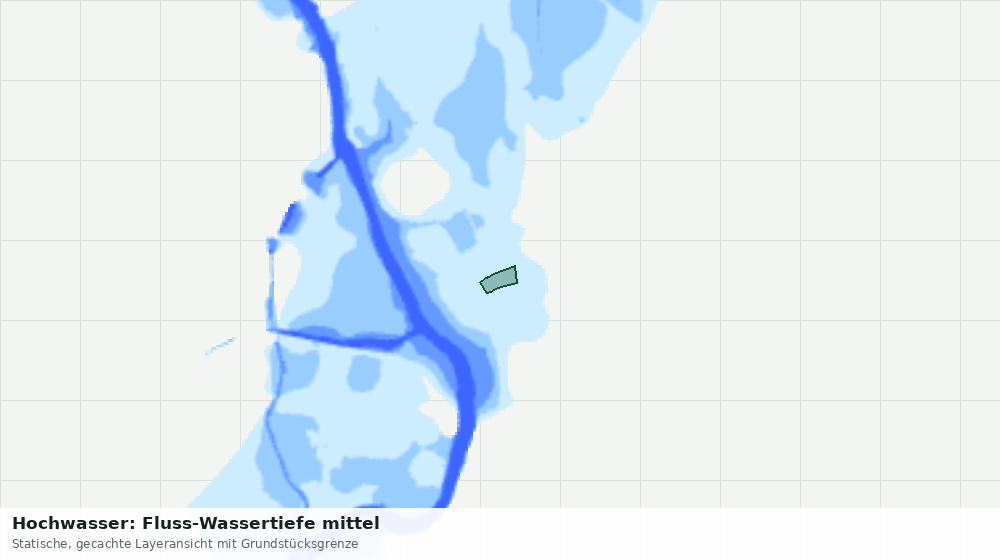 Statische Kartenansicht: Hochwasser: Fluss-Wassertiefe mittel