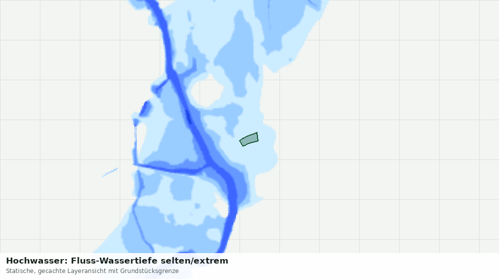 Statische Kartenansicht: Hochwasser: Fluss-Wassertiefe selten/extrem