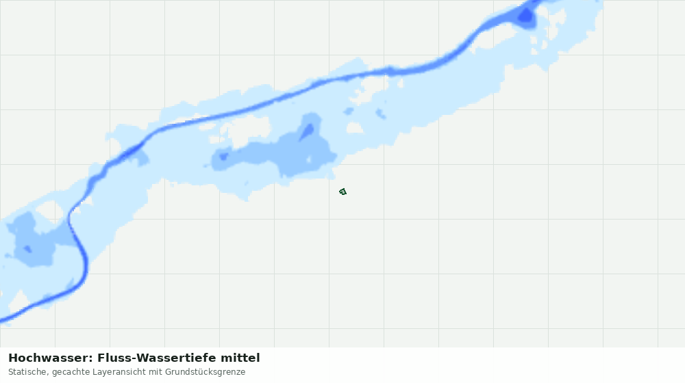 Statische Kartenansicht: Hochwasser: Fluss-Wassertiefe mittel