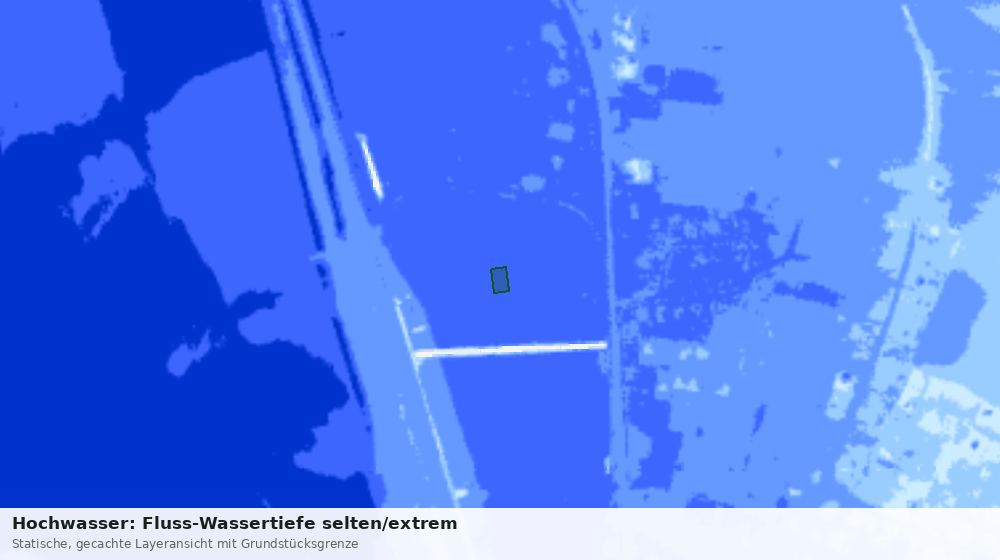 Statische Kartenansicht: Hochwasser: Fluss-Wassertiefe selten/extrem