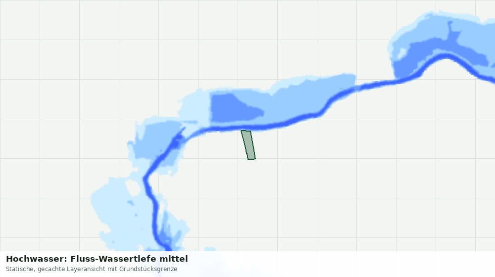 Statische Kartenansicht: Hochwasser: Fluss-Wassertiefe mittel