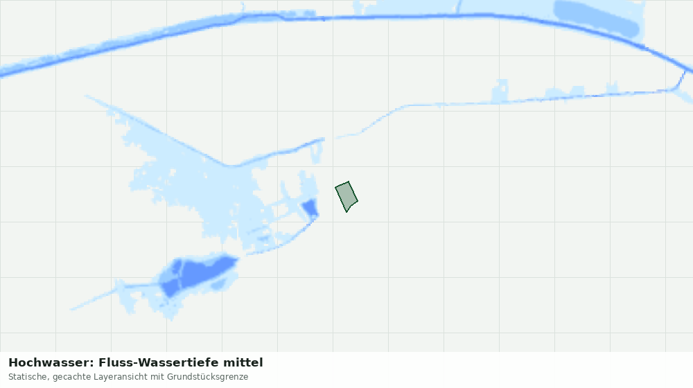 Statische Kartenansicht: Hochwasser: Fluss-Wassertiefe mittel