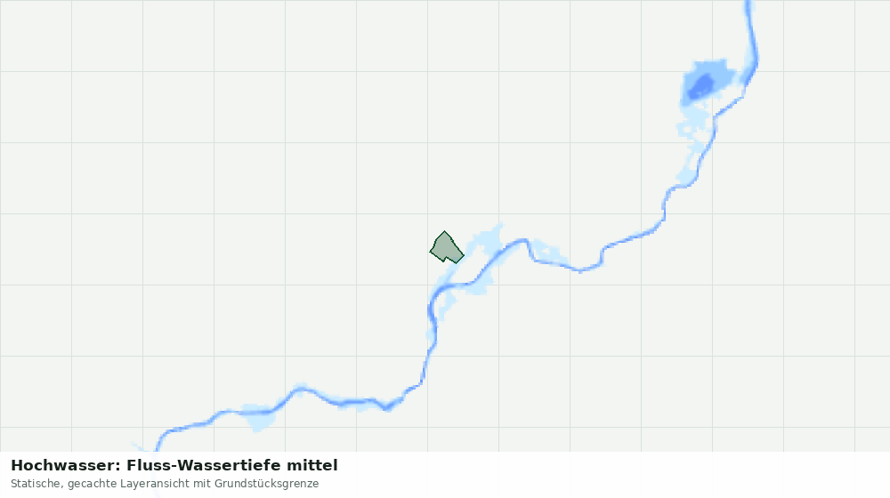 Statische Kartenansicht: Hochwasser: Fluss-Wassertiefe mittel