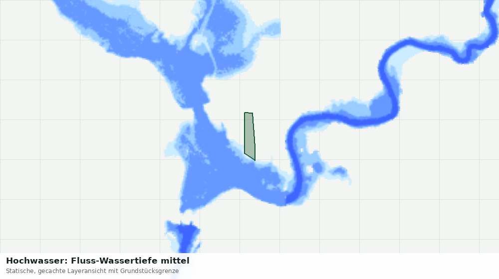 Statische Kartenansicht: Hochwasser: Fluss-Wassertiefe mittel