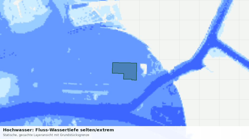Statische Kartenansicht: Hochwasser: Fluss-Wassertiefe selten/extrem