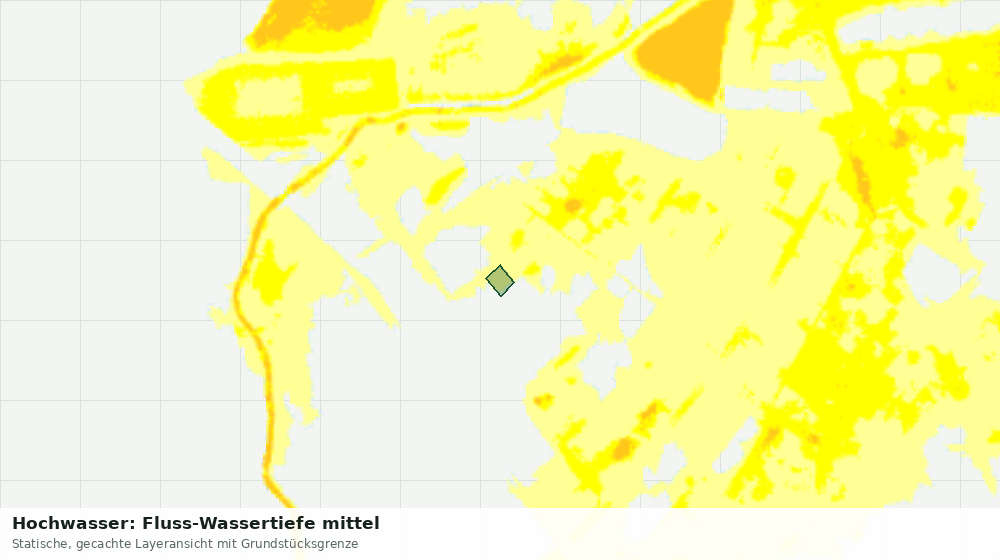 Statische Kartenansicht: Hochwasser: Fluss-Wassertiefe mittel