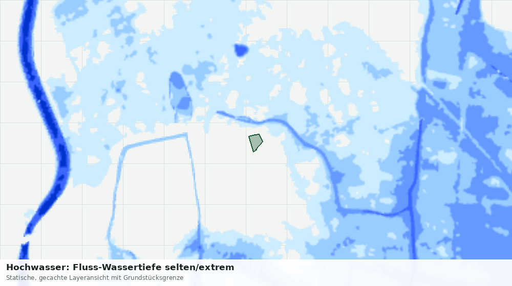 Statische Kartenansicht: Hochwasser: Fluss-Wassertiefe selten/extrem