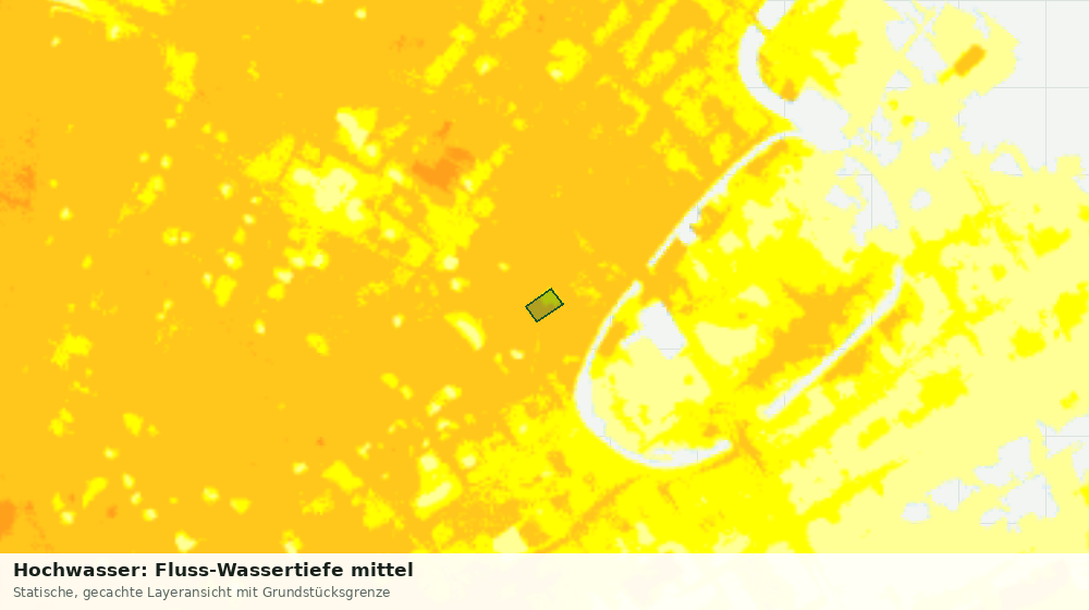 Statische Kartenansicht: Hochwasser: Fluss-Wassertiefe mittel