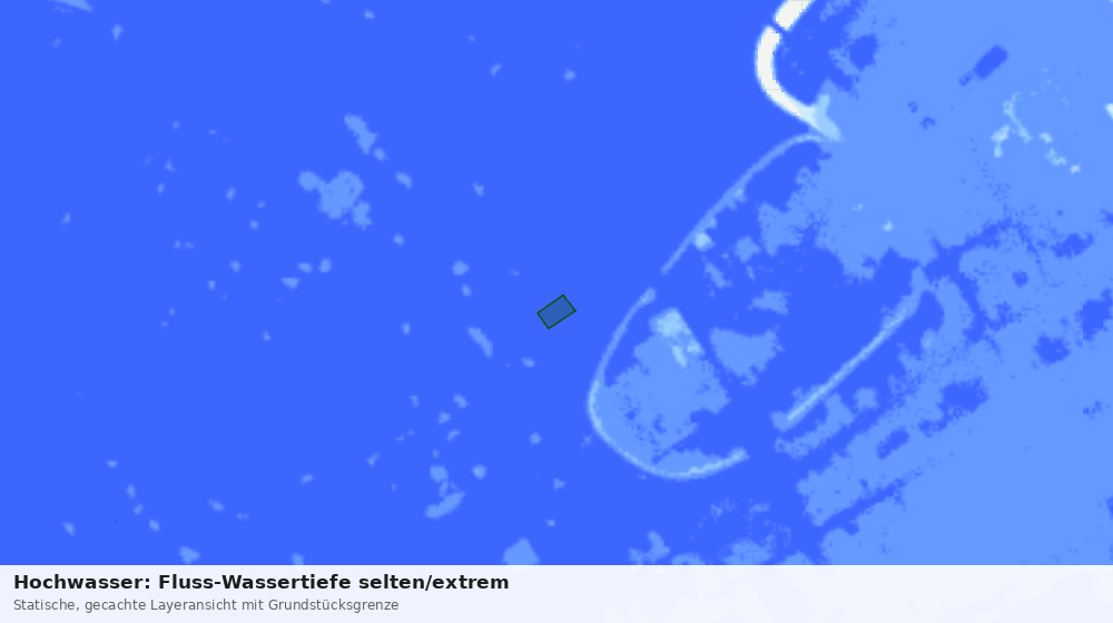 Statische Kartenansicht: Hochwasser: Fluss-Wassertiefe selten/extrem
