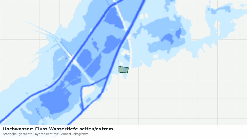 Statische Kartenansicht: Hochwasser: Fluss-Wassertiefe selten/extrem