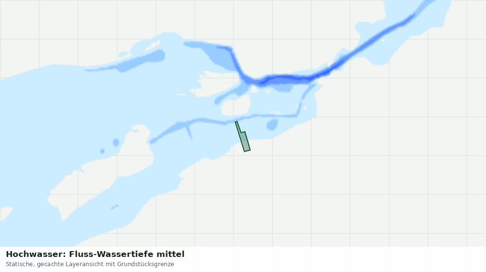 Statische Kartenansicht: Hochwasser: Fluss-Wassertiefe mittel