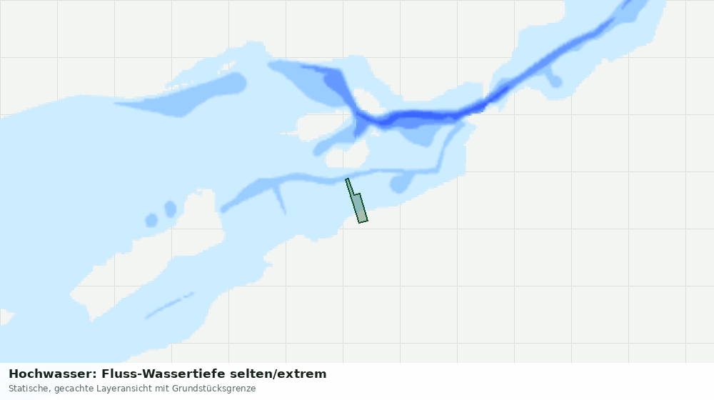 Statische Kartenansicht: Hochwasser: Fluss-Wassertiefe selten/extrem