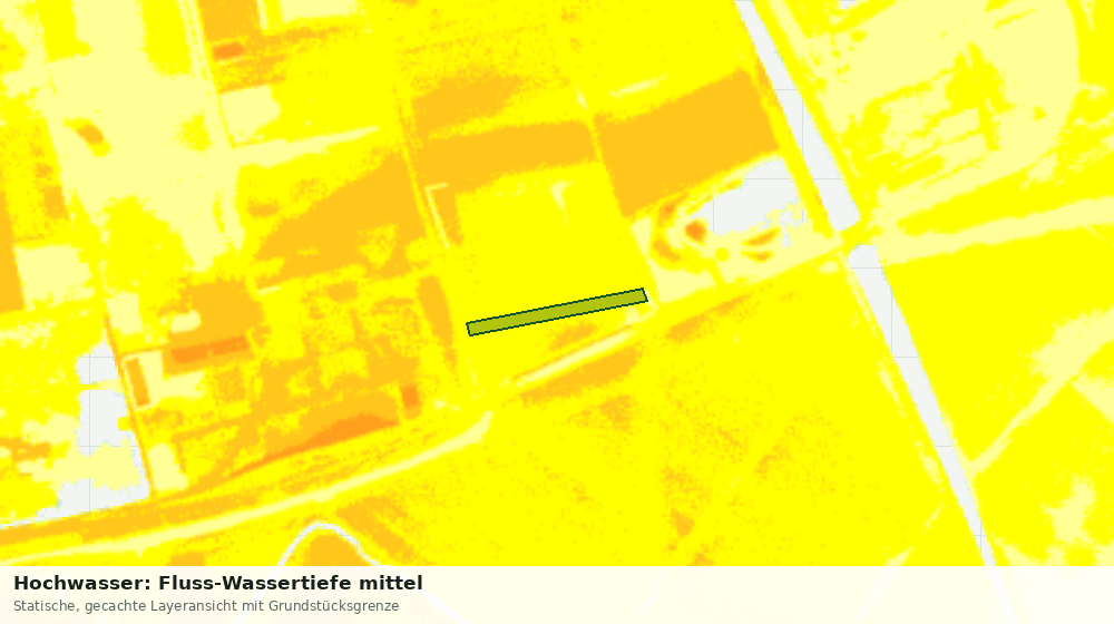 Statische Kartenansicht: Hochwasser: Fluss-Wassertiefe mittel