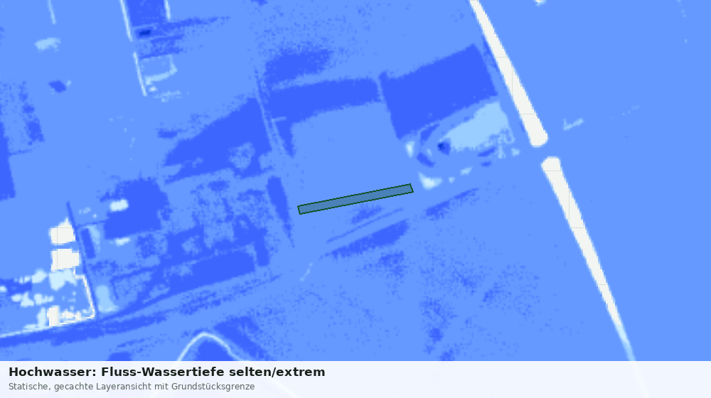 Statische Kartenansicht: Hochwasser: Fluss-Wassertiefe selten/extrem