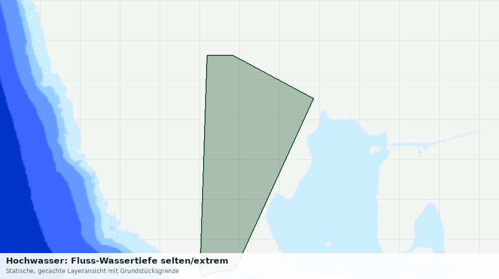 Statische Kartenansicht: Hochwasser: Fluss-Wassertiefe selten/extrem