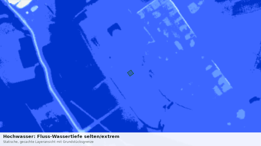 Statische Kartenansicht: Hochwasser: Fluss-Wassertiefe selten/extrem