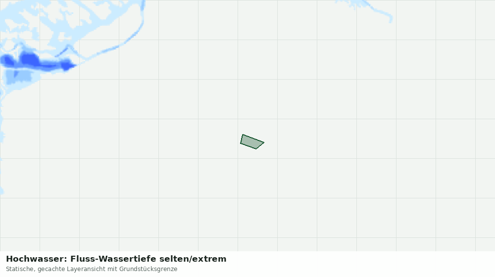 Statische Kartenansicht: Hochwasser: Fluss-Wassertiefe selten/extrem