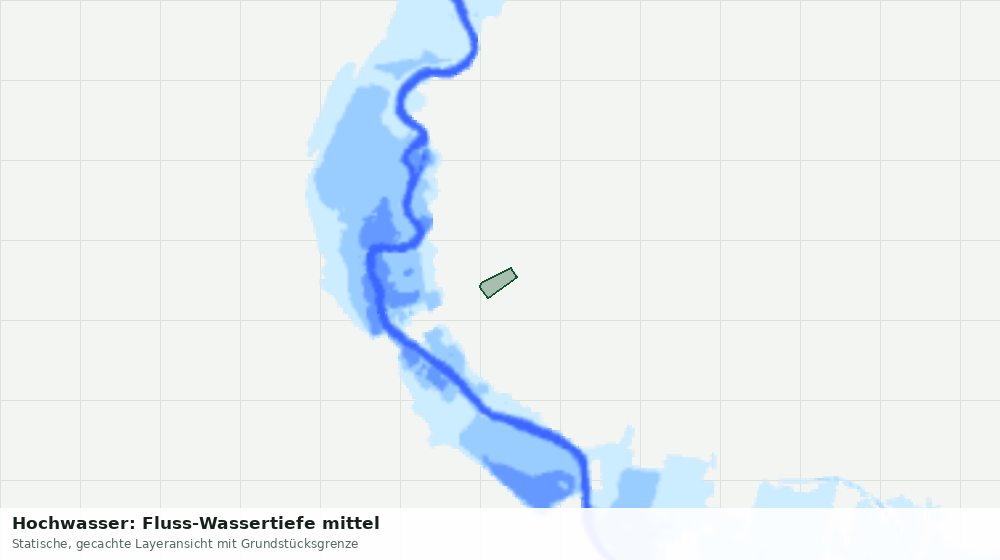 Statische Kartenansicht: Hochwasser: Fluss-Wassertiefe mittel