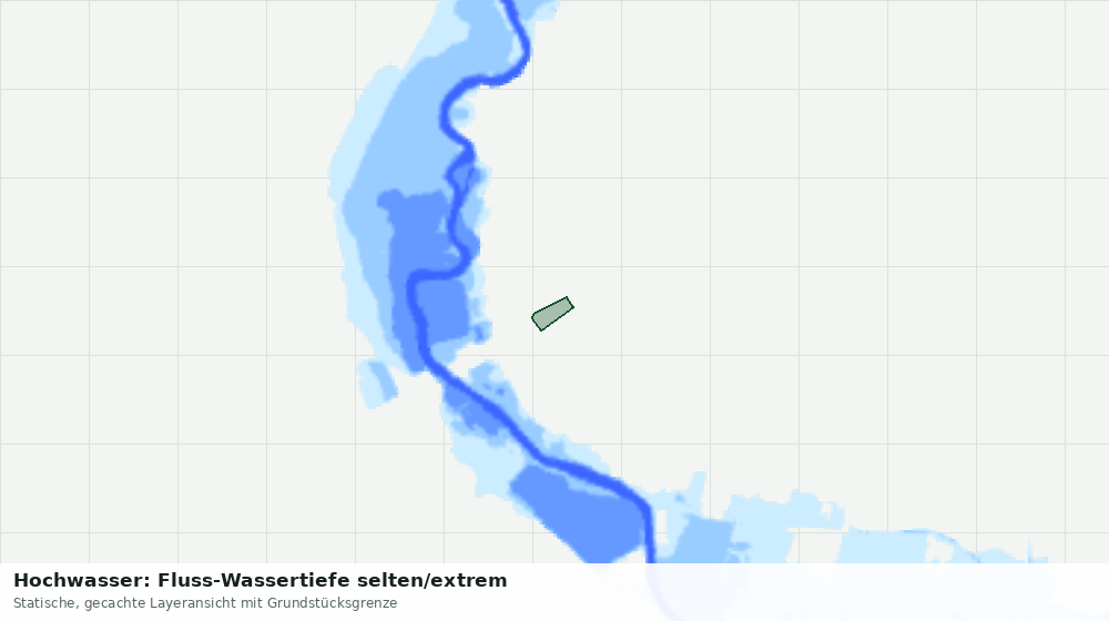 Statische Kartenansicht: Hochwasser: Fluss-Wassertiefe selten/extrem