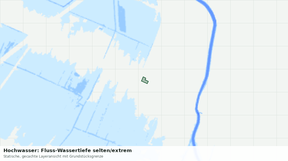 Statische Kartenansicht: Hochwasser: Fluss-Wassertiefe selten/extrem