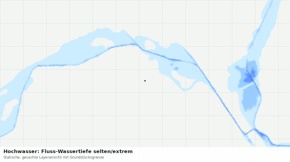 Statische Kartenansicht: Hochwasser: Fluss-Wassertiefe selten/extrem