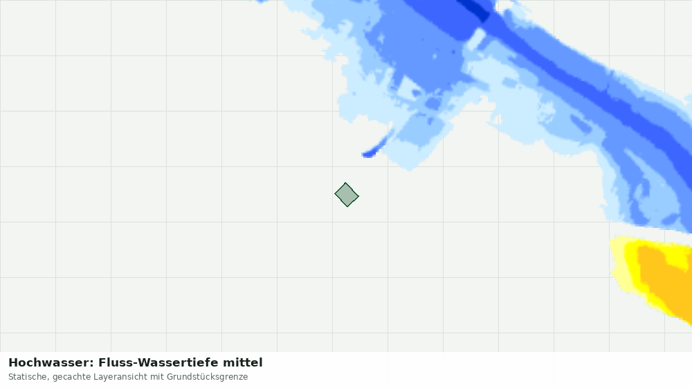 Statische Kartenansicht: Hochwasser: Fluss-Wassertiefe mittel