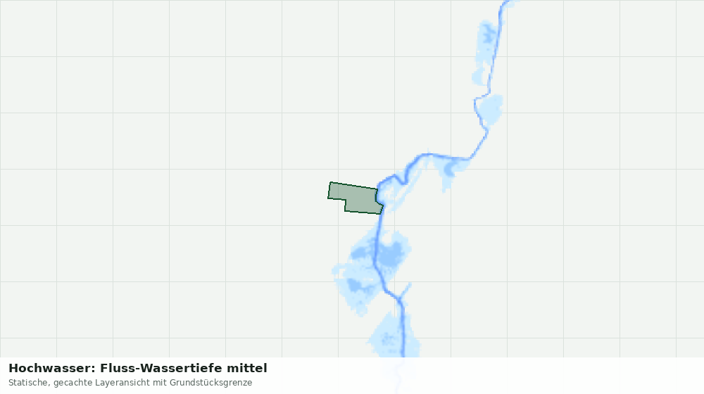 Statische Kartenansicht: Hochwasser: Fluss-Wassertiefe mittel