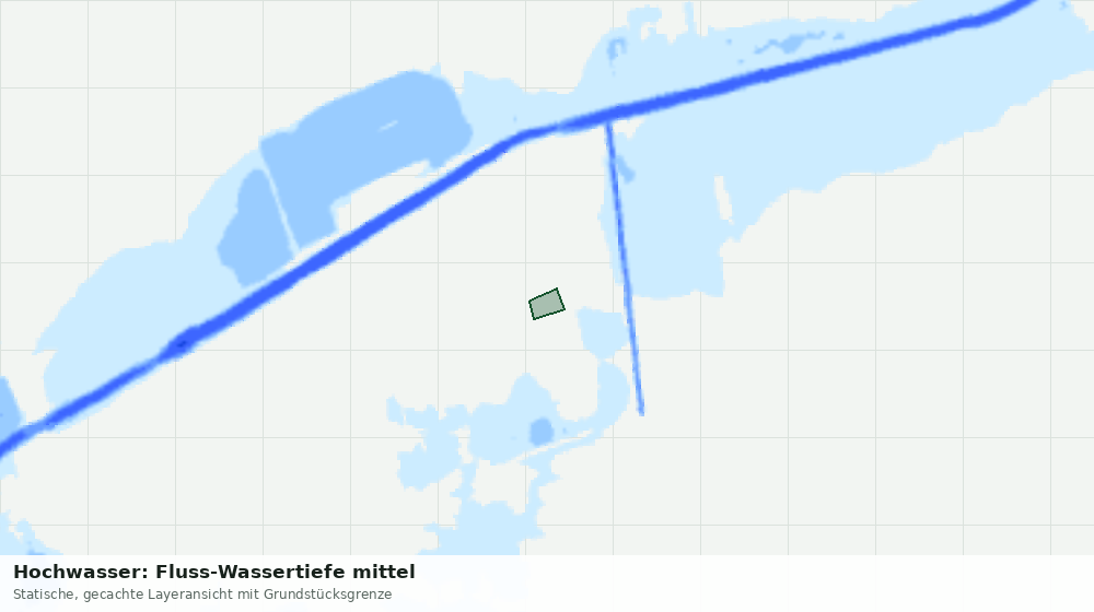 Statische Kartenansicht: Hochwasser: Fluss-Wassertiefe mittel