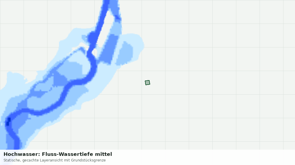 Statische Kartenansicht: Hochwasser: Fluss-Wassertiefe mittel