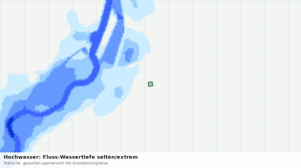 Statische Kartenansicht: Hochwasser: Fluss-Wassertiefe selten/extrem