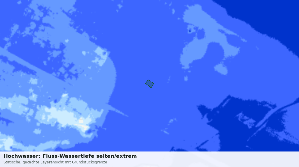 Statische Kartenansicht: Hochwasser: Fluss-Wassertiefe selten/extrem
