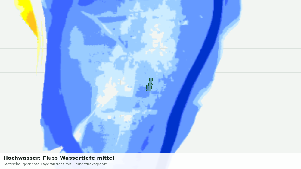 Statische Kartenansicht: Hochwasser: Fluss-Wassertiefe mittel