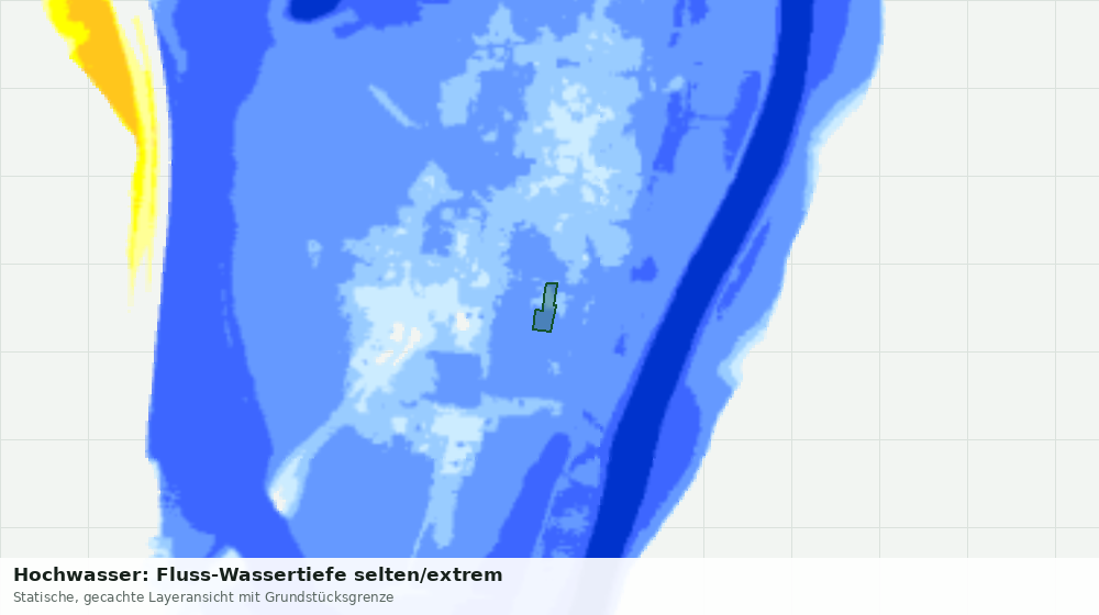 Statische Kartenansicht: Hochwasser: Fluss-Wassertiefe selten/extrem
