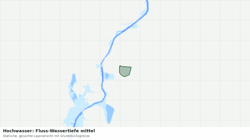 Statische Kartenansicht: Hochwasser: Fluss-Wassertiefe mittel
