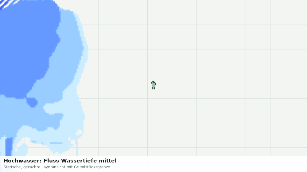 Statische Kartenansicht: Hochwasser: Fluss-Wassertiefe mittel