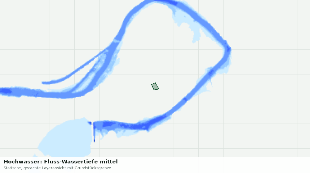 Statische Kartenansicht: Hochwasser: Fluss-Wassertiefe mittel