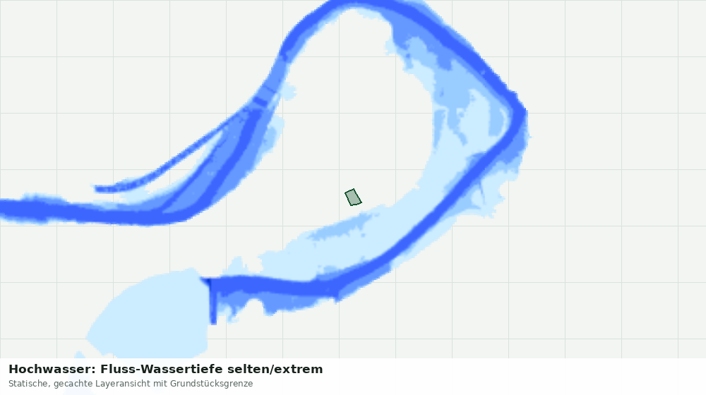 Statische Kartenansicht: Hochwasser: Fluss-Wassertiefe selten/extrem