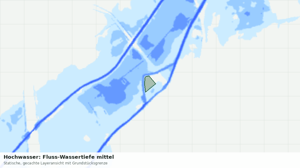Statische Kartenansicht: Hochwasser: Fluss-Wassertiefe mittel