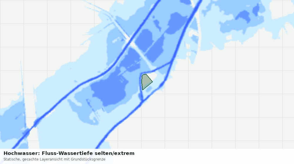 Statische Kartenansicht: Hochwasser: Fluss-Wassertiefe selten/extrem
