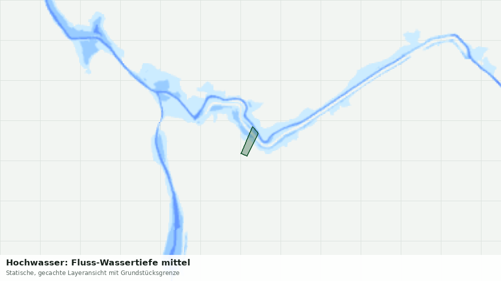 Statische Kartenansicht: Hochwasser: Fluss-Wassertiefe mittel