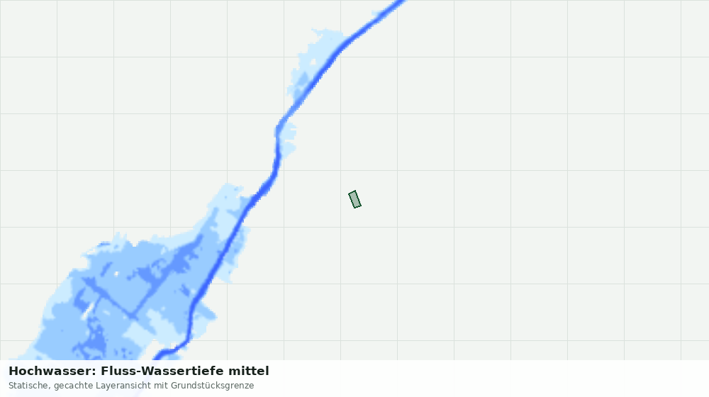 Statische Kartenansicht: Hochwasser: Fluss-Wassertiefe mittel