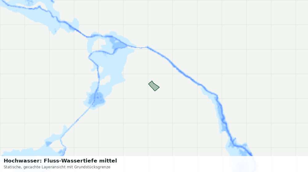 Statische Kartenansicht: Hochwasser: Fluss-Wassertiefe mittel