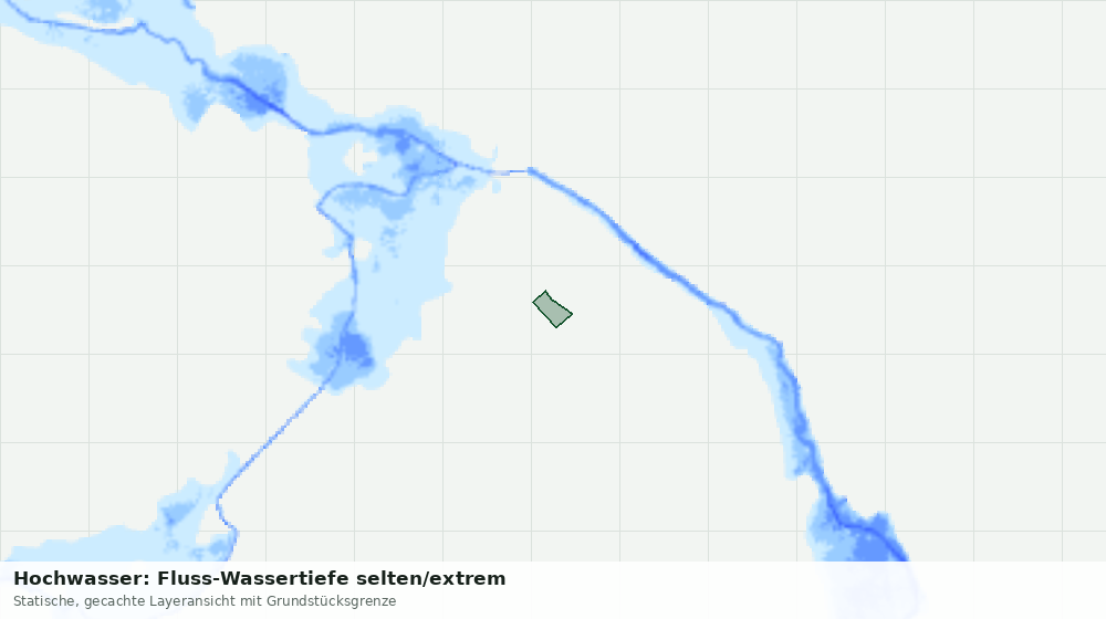 Statische Kartenansicht: Hochwasser: Fluss-Wassertiefe selten/extrem
