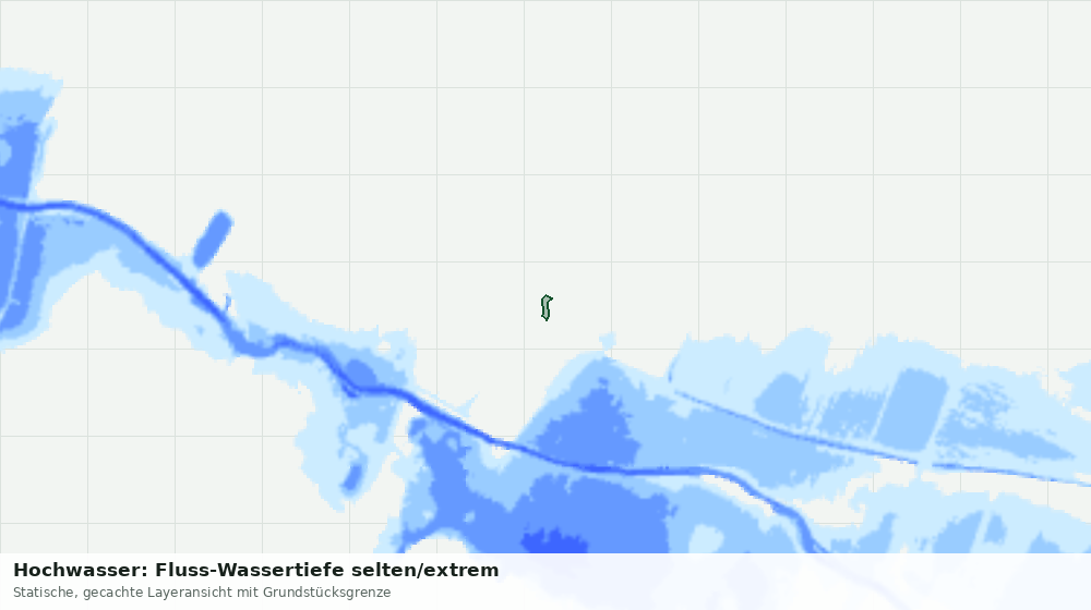Statische Kartenansicht: Hochwasser: Fluss-Wassertiefe selten/extrem