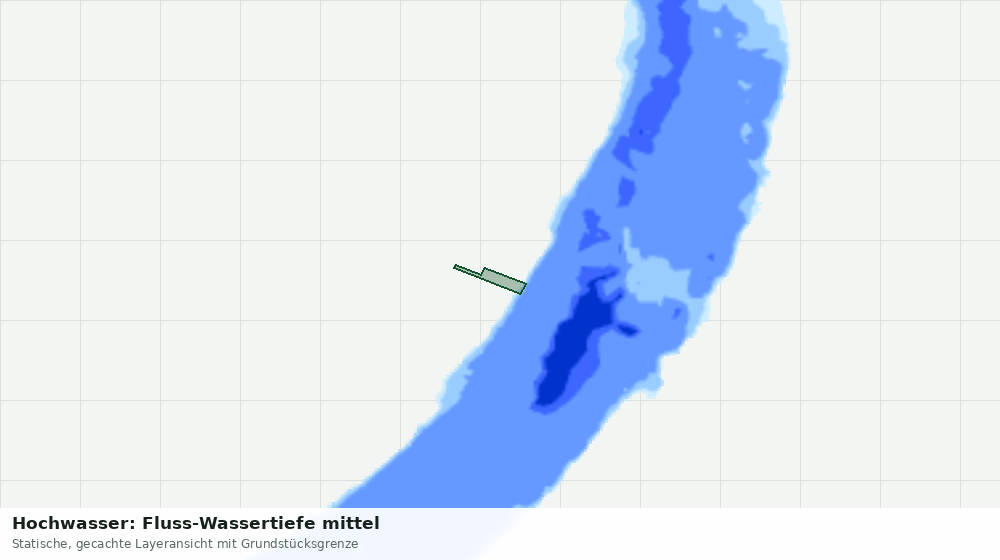 Statische Kartenansicht: Hochwasser: Fluss-Wassertiefe mittel