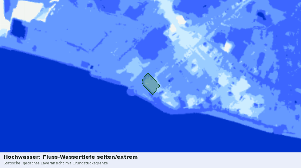 Statische Kartenansicht: Hochwasser: Fluss-Wassertiefe selten/extrem