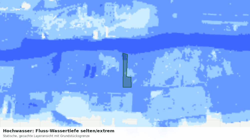 Statische Kartenansicht: Hochwasser: Fluss-Wassertiefe selten/extrem
