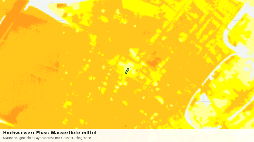 Statische Kartenansicht: Hochwasser: Fluss-Wassertiefe mittel