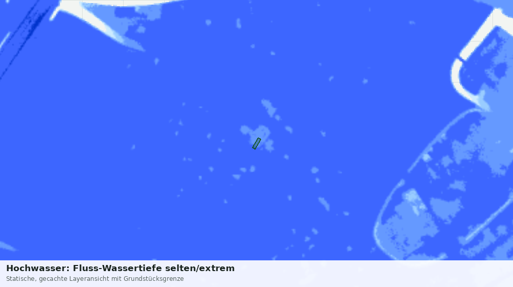 Statische Kartenansicht: Hochwasser: Fluss-Wassertiefe selten/extrem